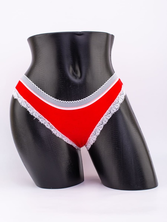 Слипы с кружевной окантовкой и эластичным поясом