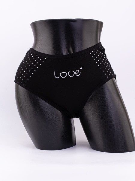 Слипы в горошек и надписью "love"