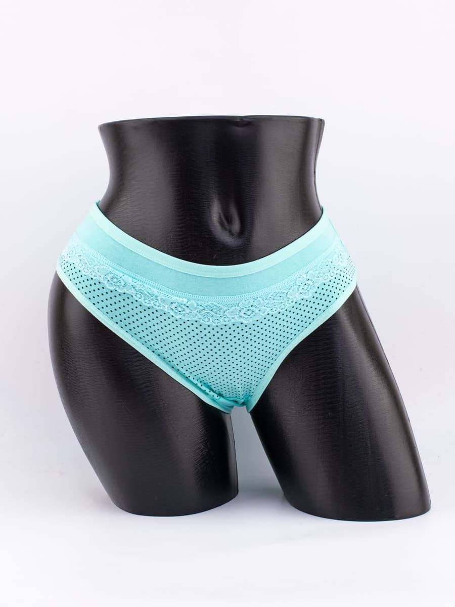 Слипы в горошек с кружевом