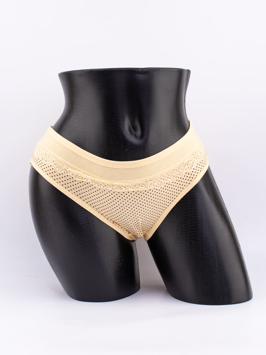 Слипы в горошек с кружевом