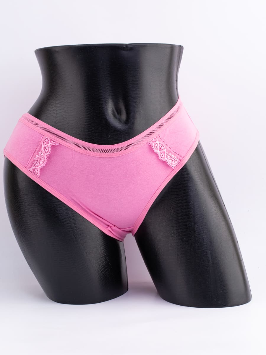 Слипы с кружевом и сеточным поясом