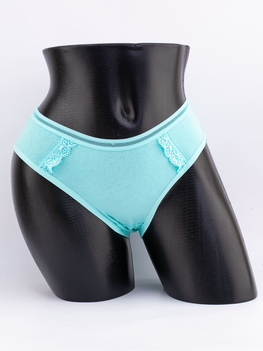 Слипы с кружевом и сеточным поясом