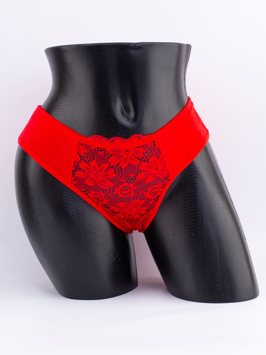 Слипы с кружевом спереди