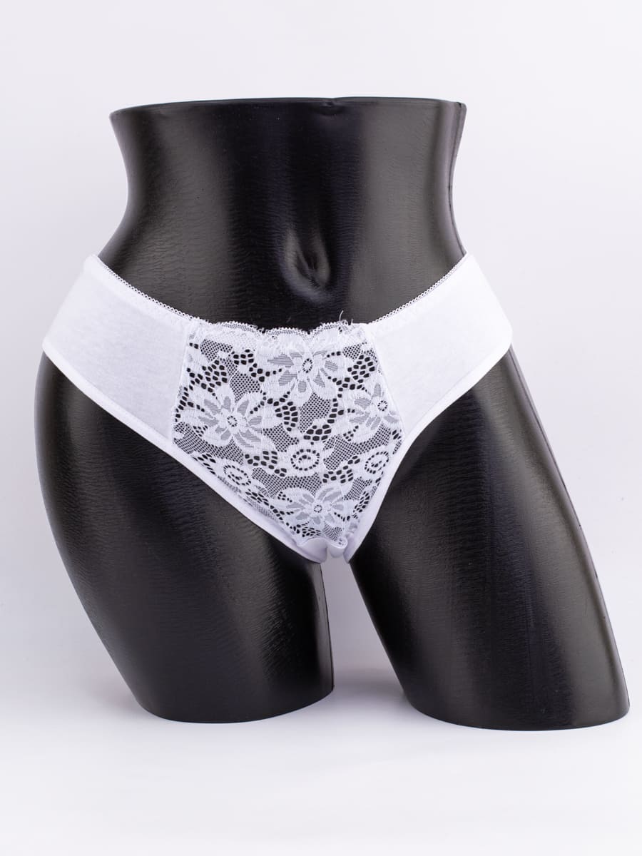 Слипы с кружевом спереди