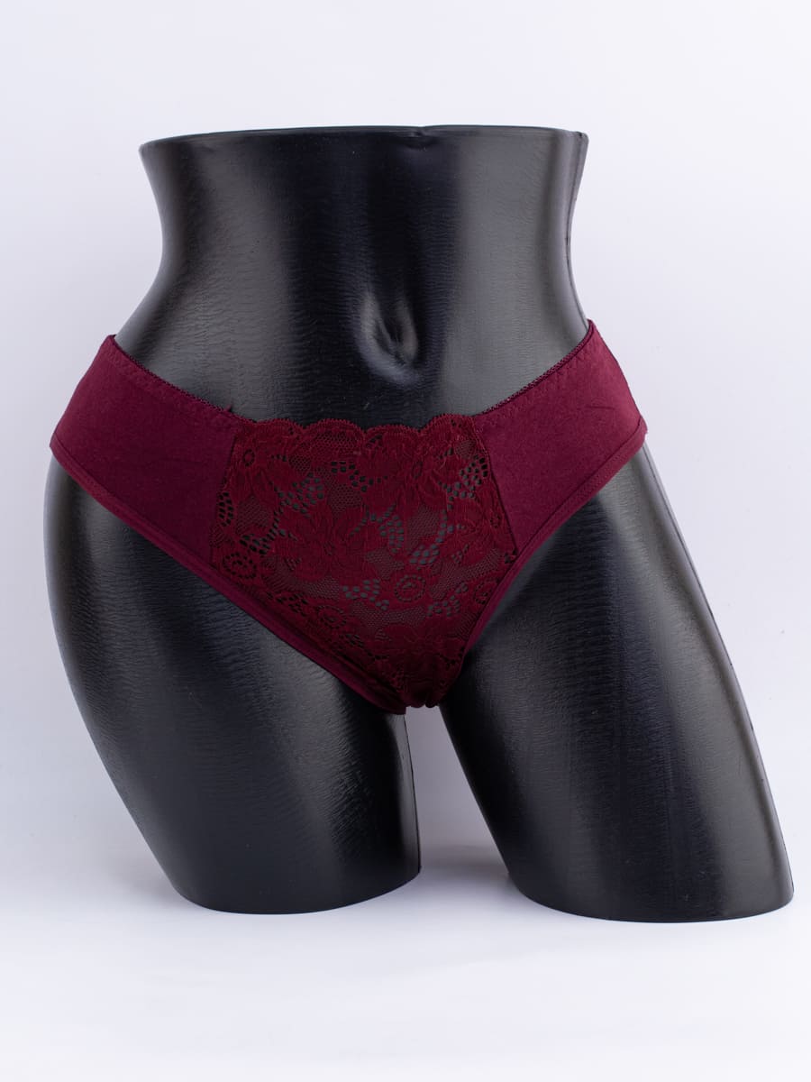 Слипы с кружевом спереди