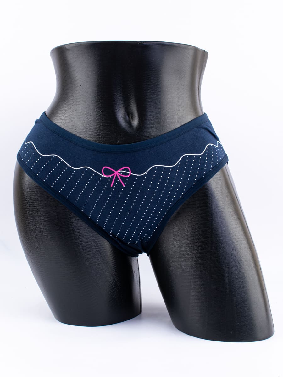 Слипы в горошек с принтом "бантик"