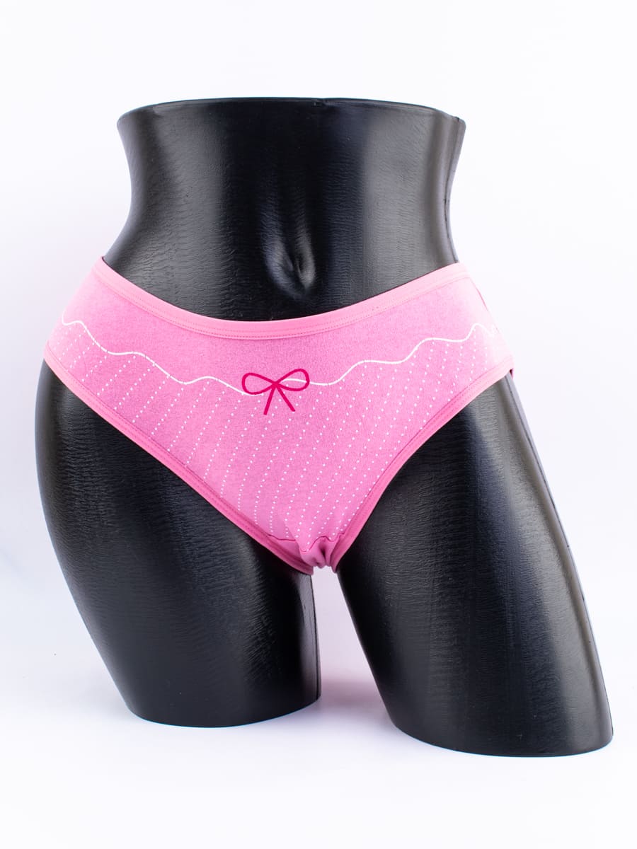 Слипы в горошек с принтом "бантик"