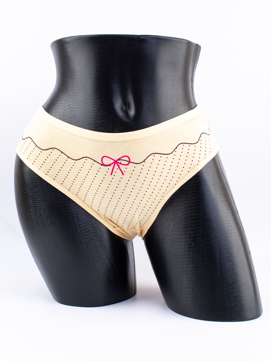 Слипы в горошек с принтом "бантик"