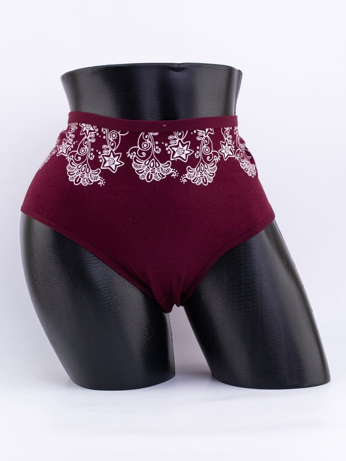 Слипы с ажурным принтом