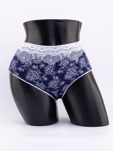 Слипы с кружевом и цветочным принтом